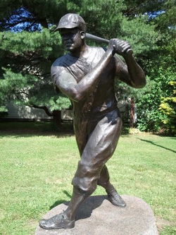 Baseball player statue